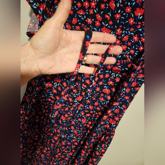 Avenue Val Print Wall Flower V-Neck Short Sleeve Dress Size 26W - Picture 12 of 12